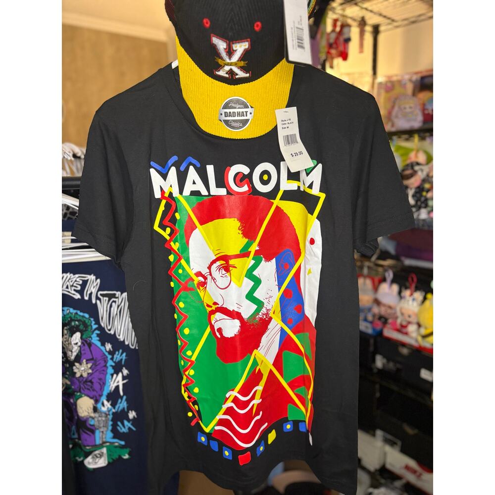 NWT Sz. M Malcom X Shirt & Matching Hat